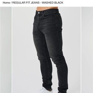 Legend London Regular Fit Jean - Washed Black